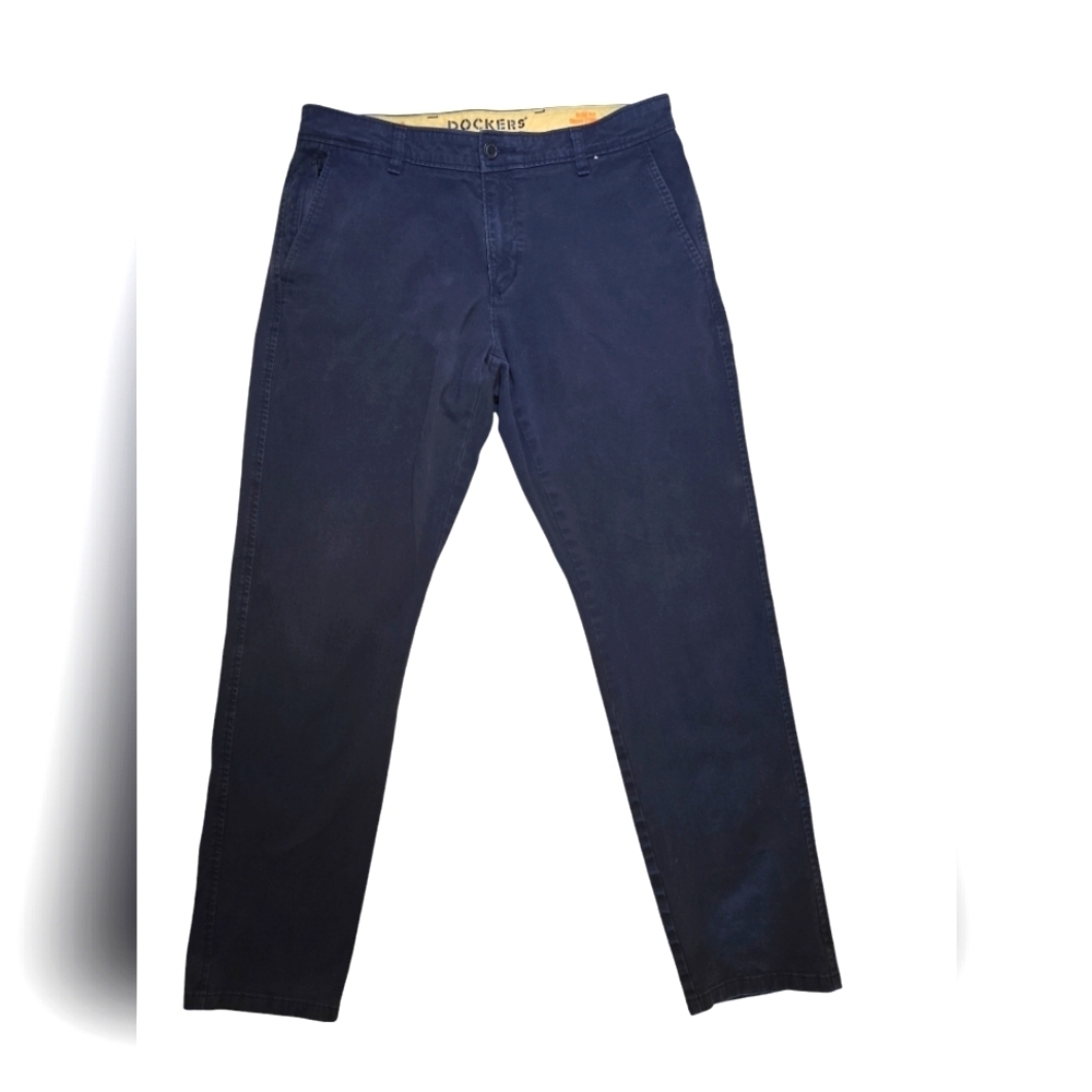 Levi Dockers Ultimate Chino Slim Fit Smart 360 Flex Navy Blue Versatile Pants 34